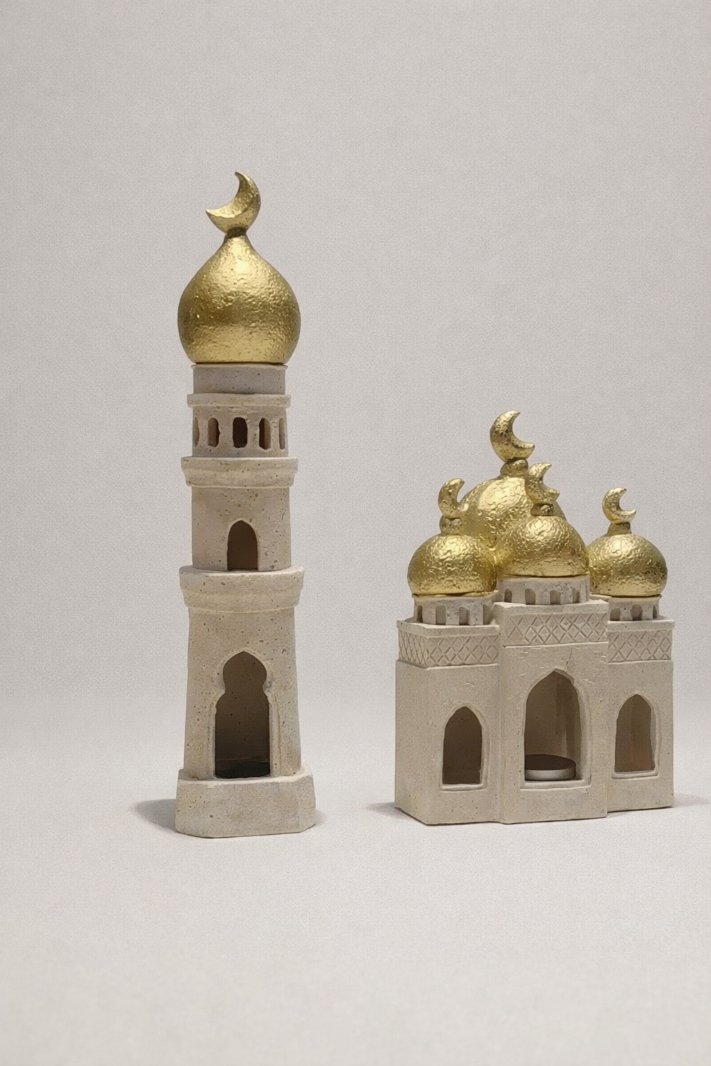 Décoration Minaret + Mosquée Ramadan – Bougeoir - ديكور رمضان على شكل مئذنة + مسجد – حامل شمعة