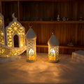 Lot de 2 bougeoirs de Décoration Ramadan – Tailles L (37 cm) / S (30 cm) - شمعدان ديكور رمضان