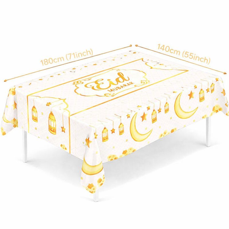 Nappe de Table Eïd en Polyester – 180 × 140 cm - مفرش طاولة العيد بوليستر